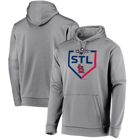 Men's St. Louis Cardinals Gray 2019 Postseason Dugout Pullover Hoodie