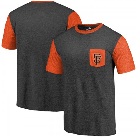 Men's San Francisco Giants Branded Black-Orange Refresh Pocket T-Shirt