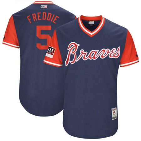 Men's Atlanta Braves #5 Freddie Freeman "Freddie" Navy 2017 Players Weekend Stitched MLB Jersey