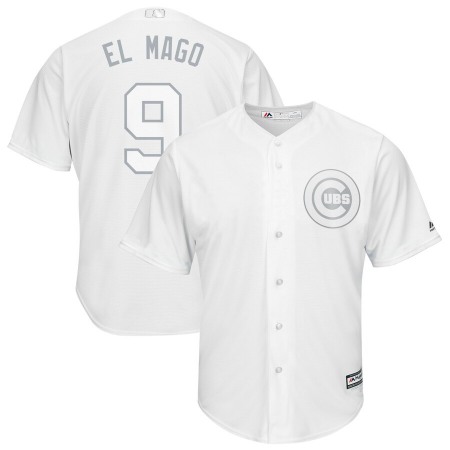 Men's Chicago Cubs #9 Javier Baez "El Mago" White 2019 Players' Weekend Replica Player Stitched MLB Jersey