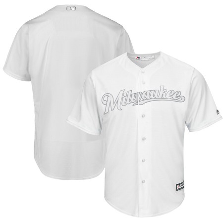 Men's Milwaukee Brewers White 2019 Players' Weekend Replica Team Stitched MLB Jersey