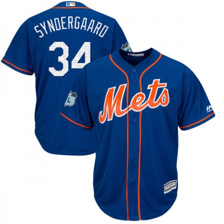 Men's New York Mets #34 Noah Syndergaard Royal 2017 Spring Training Cool Base Player Stitched MLB Jersey