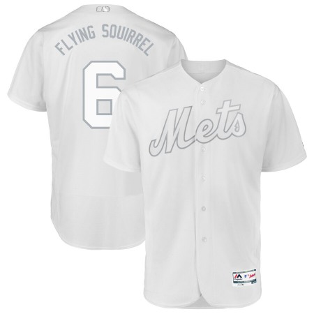 Men's New York Mets #6 Jeff McNeil "Flying Squirrel" White 2019 Players' Weekend Player Stitched MLB Jersey