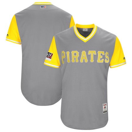 Men's Pittsburgh Pirates Gray/Yellow 2018 Players' Weekend Team Stitched MLB Jersey
