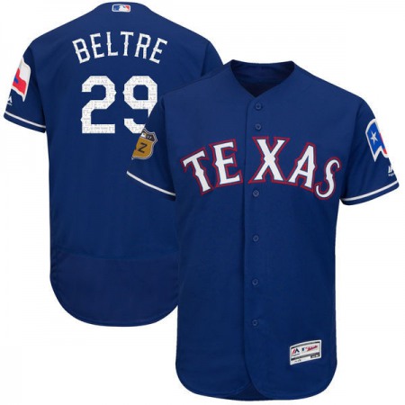 Men's Texas Rangers #29 Adrian Beltre Royal 2017 Spring Training Authentic Flex Base Player Stitched MLB Jersey