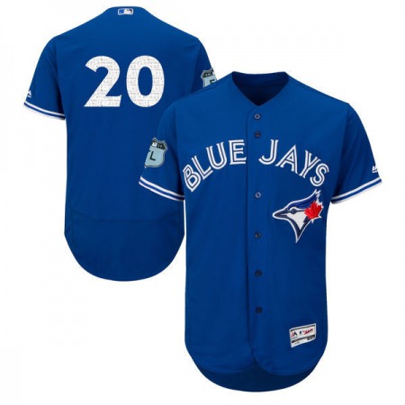 Men's Toronto Blue Jays #20 Josh Donaldson Royal 2017 Spring Training Authentic Flex Base Player Stitched MLB Jersey
