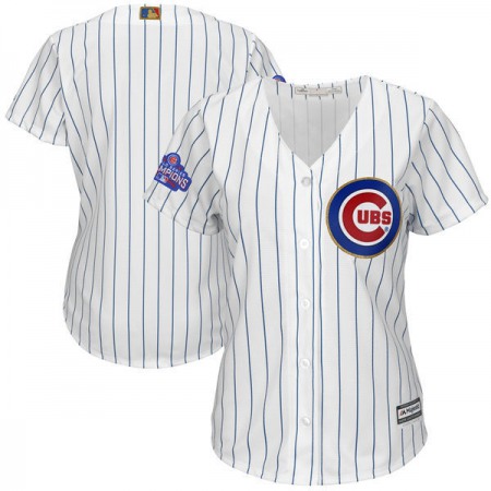 Women's Chicago Cubs Fashion White/Gold 2017 Gold Program Cool Base Team Stitched MLB Jersey
