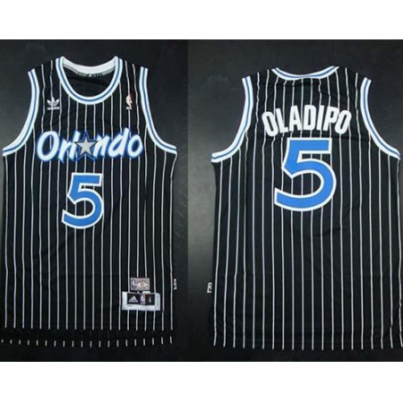 Magic #5 Victor Oladipo Black Throwback Stitched NBA Jersey