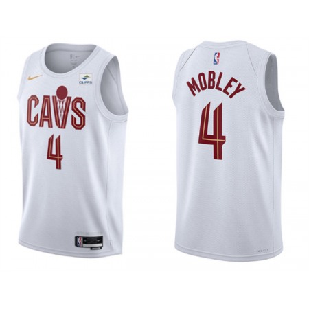 Men's Cleveland Cavaliers #4 Evan Mobley White Stitched Jersey