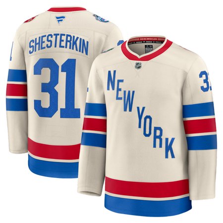 Men's New York Rangers #31 Igor Shesterkin Beige 2026 NHL Winter Classic Premium Jersey