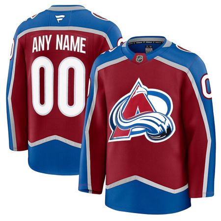 Men's Colorado Avalanche Burgundy Home Premium Custom Jersey