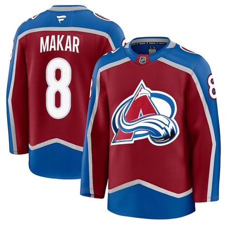 Men's Colorado Avalanche #8 Cale Makar Burgundy Home Premium Jersey