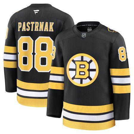 Men's Boston Bruins #88 David Pastrnak Black Home Premium Player Jersey