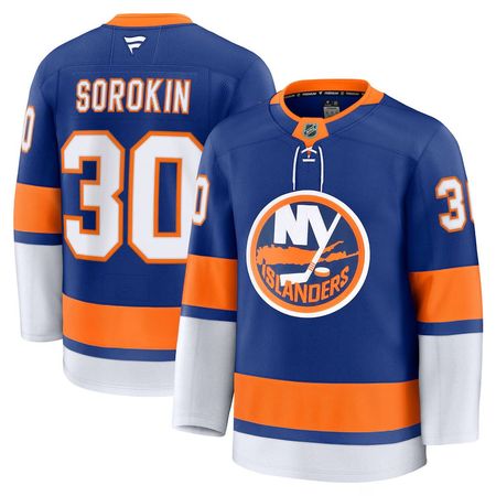 Men's New York Islanders #30 Ilya Sorokin Royal Home Premium Jersey