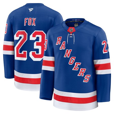 Youth New York Rangers #23 Adam Fox Blue Home Jersey