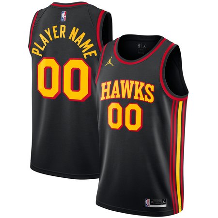 Youth Atlanta Hawks Black Swingman Statement Edition Custom Jersey