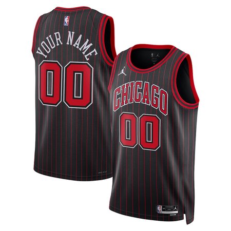 Women's Chicago Bulls Black Swingman Custom Statement Edition Jersey