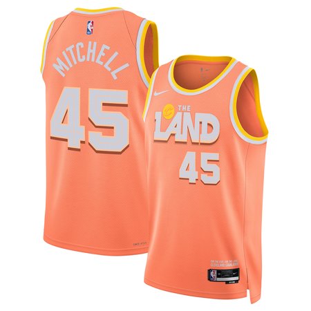 Women's Cleveland Cavaliers #45 Donovan Mitchell Orange 2025/26 Swingman City Edition Jersey