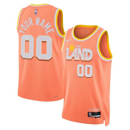 Men's Cleveland Cavaliers Orange 2025/26 City Edition Swingman Custom Jersey