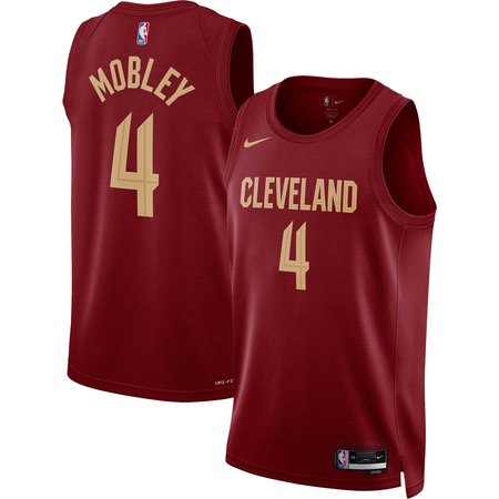 Men's Cleveland Cavaliers #4 Evan Mobley Wine Swingman Icon Edition Jersey