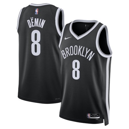 Women's Brooklyn Nets #8 Egor Demin Black Swingman Icon Edition Jersey