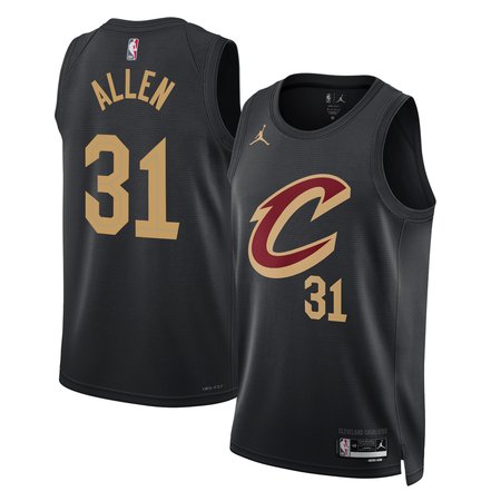 Men's Cleveland Cavaliers #31 Jarrett Allen Black Swingman Statement Edition Jersey