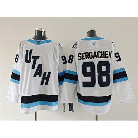 Men's Utah Mammoth #98 Mikhail Sergachev White 2025 Stitched Premium Jersey
