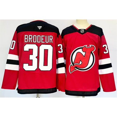 Youth New Jersey Devils #30 Martin Brodeur Red 2024-25 Home Stitched Hockey Jersey