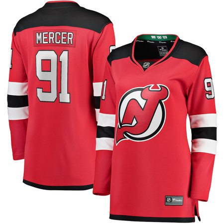Women's New Jersey Devils #91 Dawson Mercer Red Home Jersey