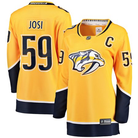 Women's Nashville Predators #59 Roman Josi Gold Home Player Jersey