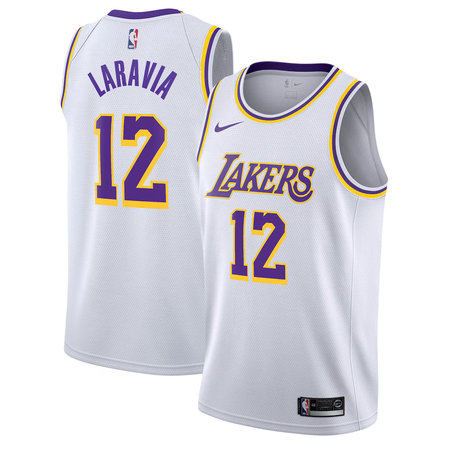 Youth Los Angeles Lakers #12 Jake LaRavia White Association Edition Swingman Jersey