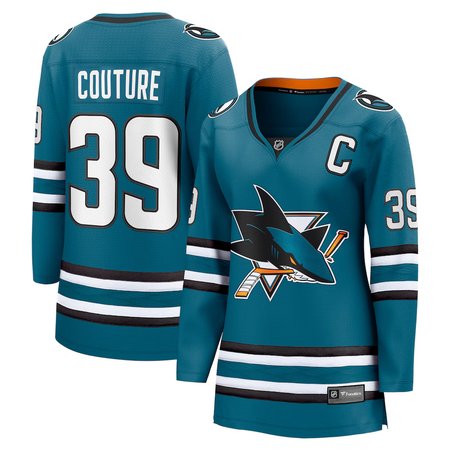 Women's San Jose Sharks #39 Logan Couture Teal Home Player Jersey