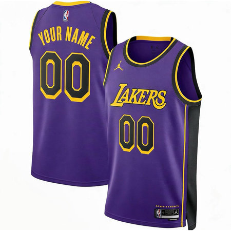 Men's Los Angeles Lakers Purple Statement Edition Swingman Custom Jersey