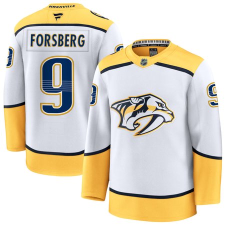 Men's Nashville Predators #9 Filip Forsberg White Home Premium Jersey