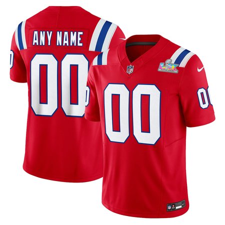 Youth New England Patriots Custom Red F.U.S.E. Vapor Limited Stitched Football Jersey
