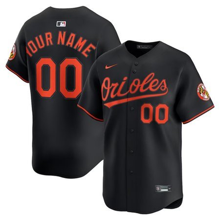 Youth Baltimore Orioles Nike Black Alternate Limited Custom Jersey