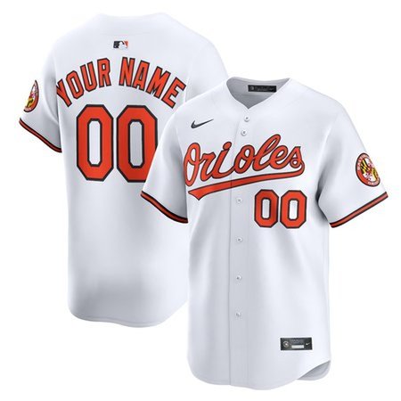 Men's Baltimore Orioles Nike White Home Custom Limited Jersey