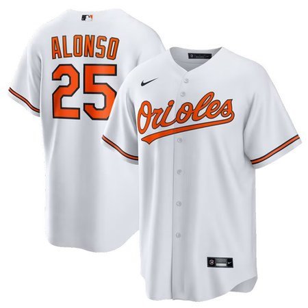 Youth Baltimore Orioles #25 Pete Alonso Nike White Home Replica Jersey