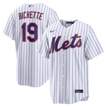 Men's New York Mets #19 Bo Bichette Nike White Home Replica Jersey