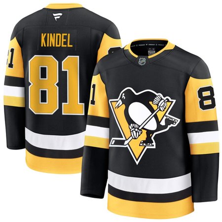 Men's Pittsburgh Penguins #81 Benjamin Kindel Black Alternate Premium Jersey