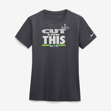 Women's Seattle Seahawks Nike Anthracite Super Bowl LX Champions T-Shirt