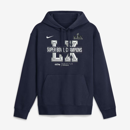 Men's Seattle Seahawks Nike College Navy Super Bowl LX Champions Sacrifice Hoodie