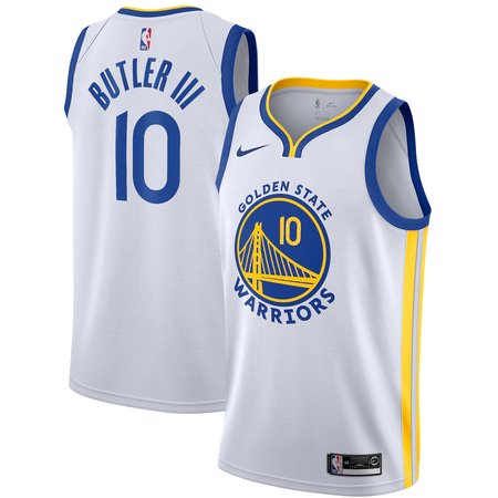 Men's Golden State Warriors #10 Jimmy Butler III Nike White Swingman Association Edition Jersey