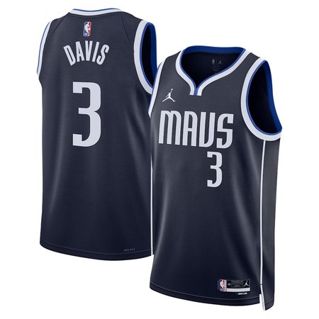Youth Dallas Mavericks #3 Anthony Davis Nike Navy Swingman Statement Edition Jersey