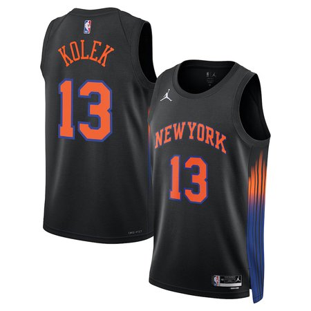 Men's New York Knicks #13 Tyler Kolek Jordan Brand Black Swingman Statement Edition Jersey