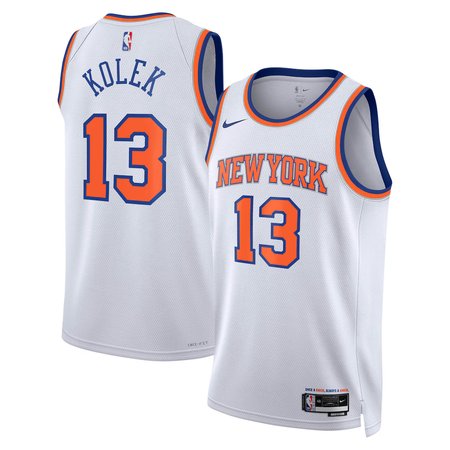Men's New York Knicks #13 Tyler Kolek Nike White Swingman Association Edition Jersey