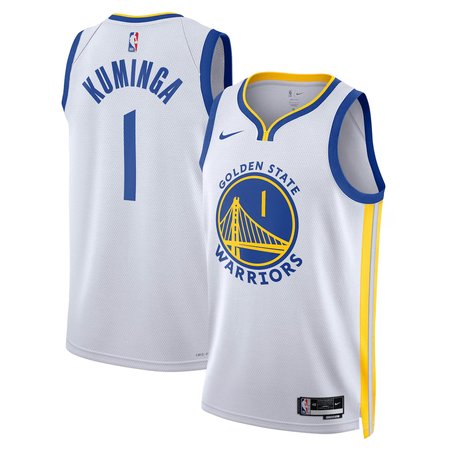 Men's Golden State Warriors #1 Jonathan Kuminga Nike White Swingman Association Edition Jersey