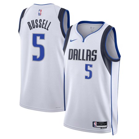 Men's Dallas Mavericks #5 D'Angelo Russell Nike White Swingman Association Edition Jersey