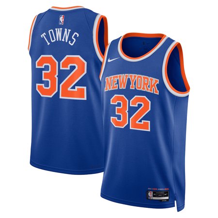Men's New York Knicks #32 Karl-Anthony Towns Nike Blue Swingman Icon Edition Jersey