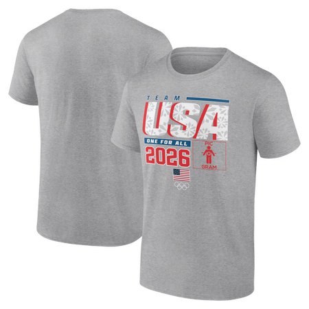 Men's Team USA Gray 2026 Winter Olympics Pic-O-Gram T-Shirt